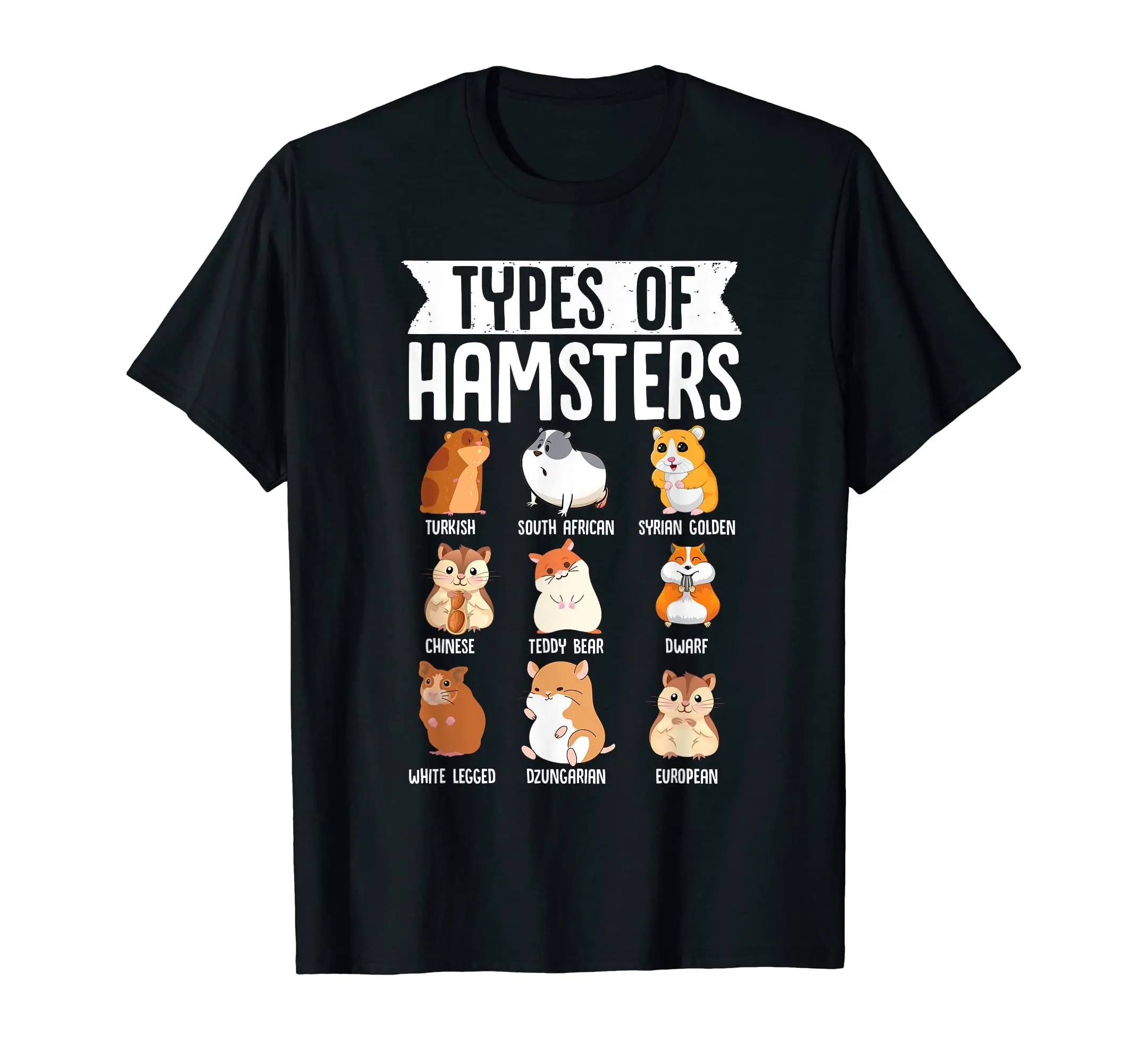 

100% Cotton Types Of Hamsters Cute Syrian Breed Funny Rodents T-Shirt MEN WOMEN UNISEX T Shirts Size S-6XL