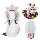 Парик для косплея аниме аратаки мотто, с серебристым и красным градиентом