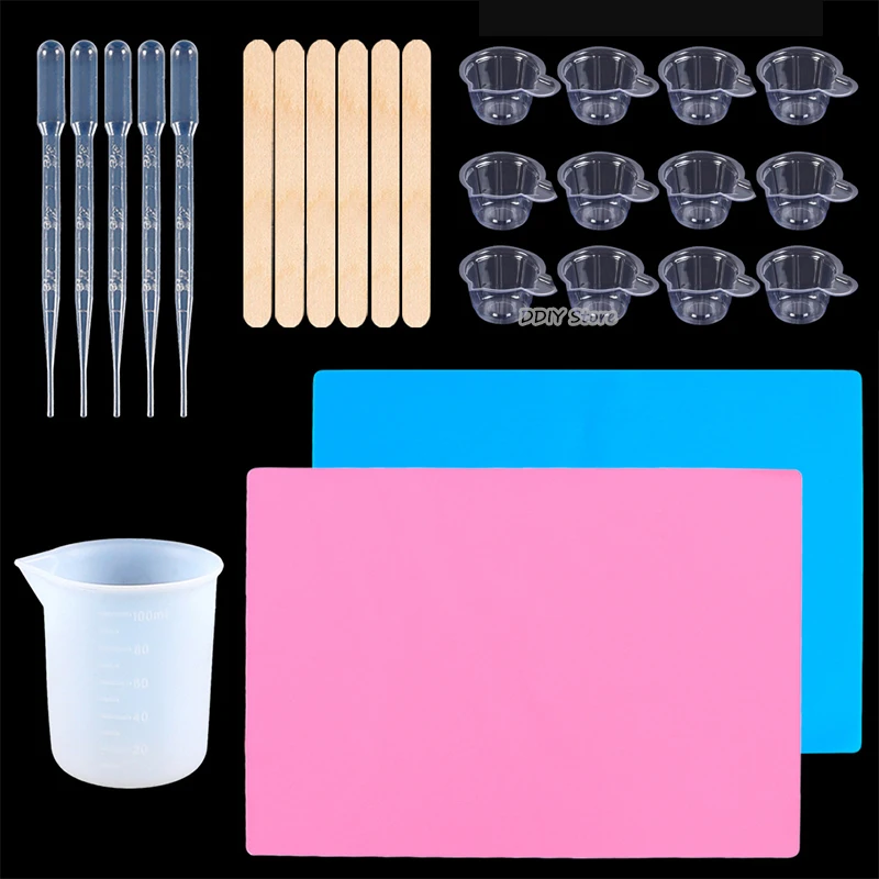 

Epoxy Resin Making Tools DIY Silicone Mold Tool Resin Tool Disposable Cups Jewelry Making Tools Accessories Stirring Stick Tools