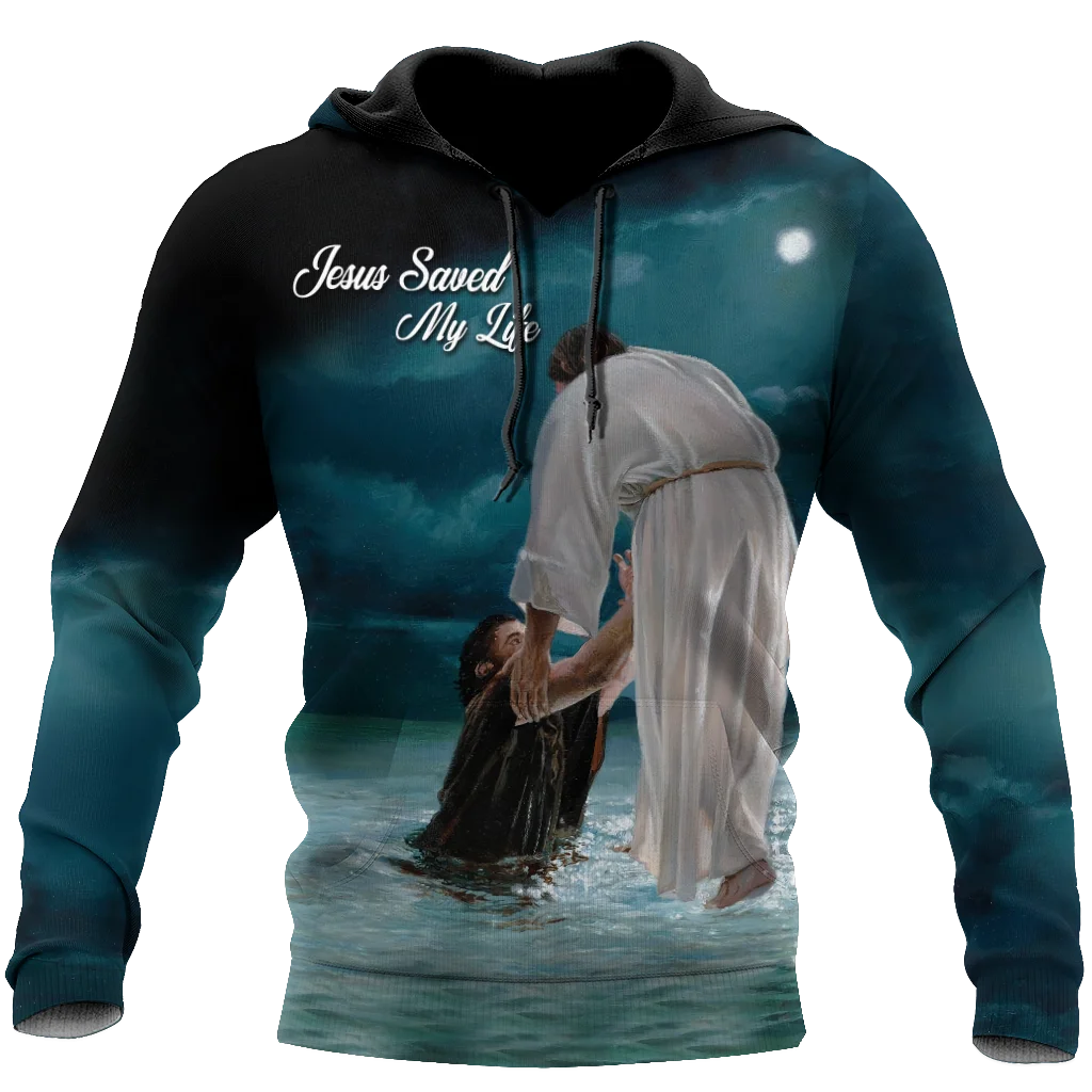 

Brand hoodie Jesus tattoo, 3D printing men's sweatshirt Harajuku streetwear zipper pullover jacket casual sportswear model-24