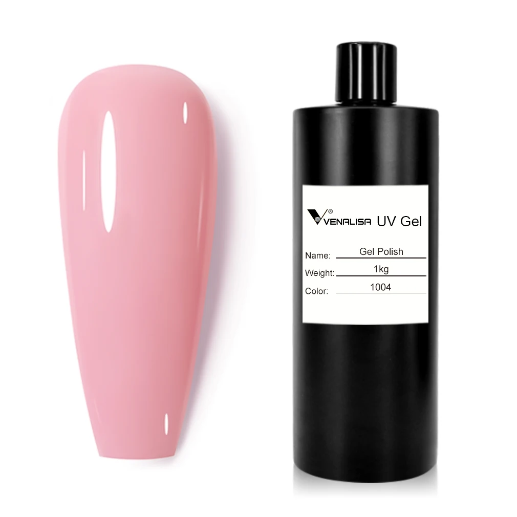 Гель-лак для ногтей Venalisa #1004 сырье желеобразный розовый 1 л отмачиваемый