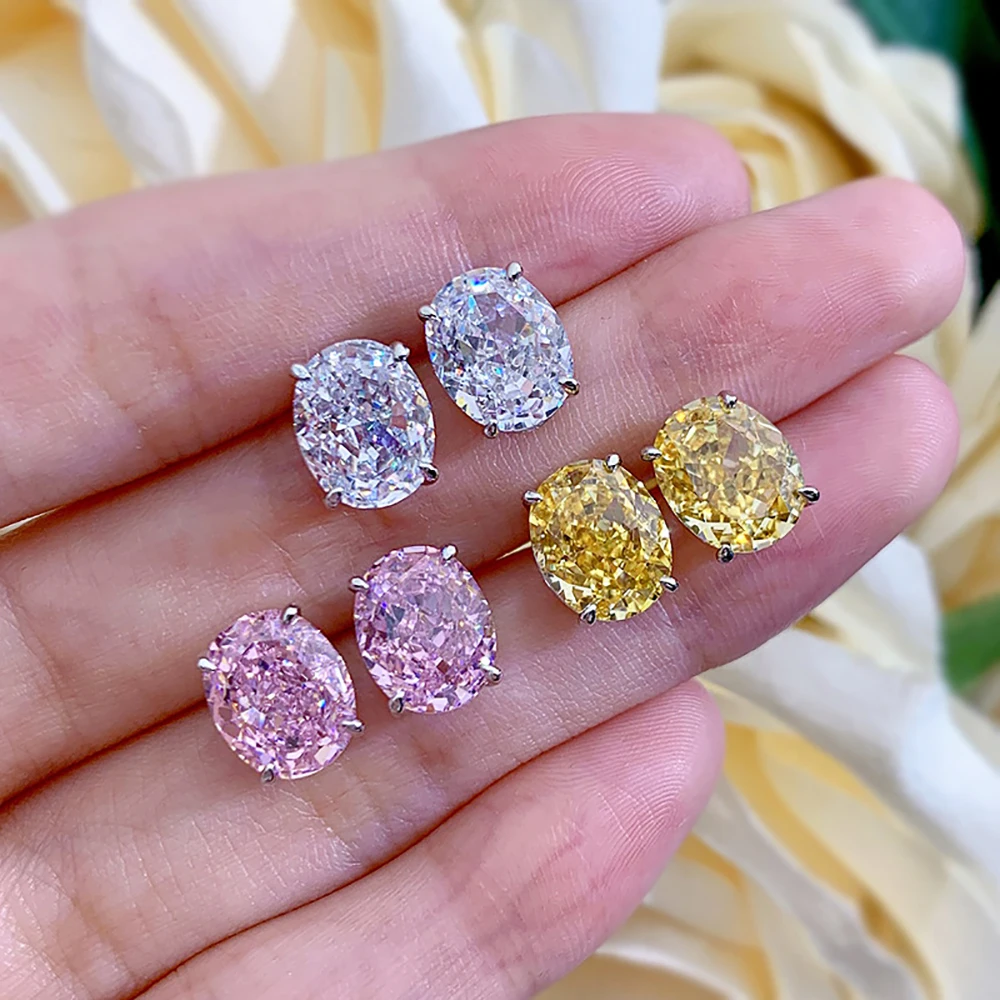 Женские серьги-гвоздики из серебра 925 пробы