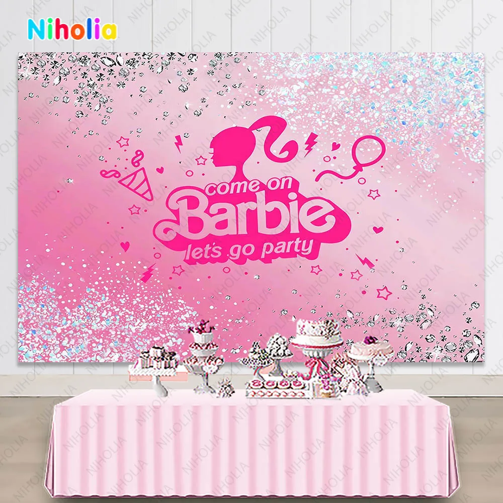 Фон для фотосъемки Barbiee розовый