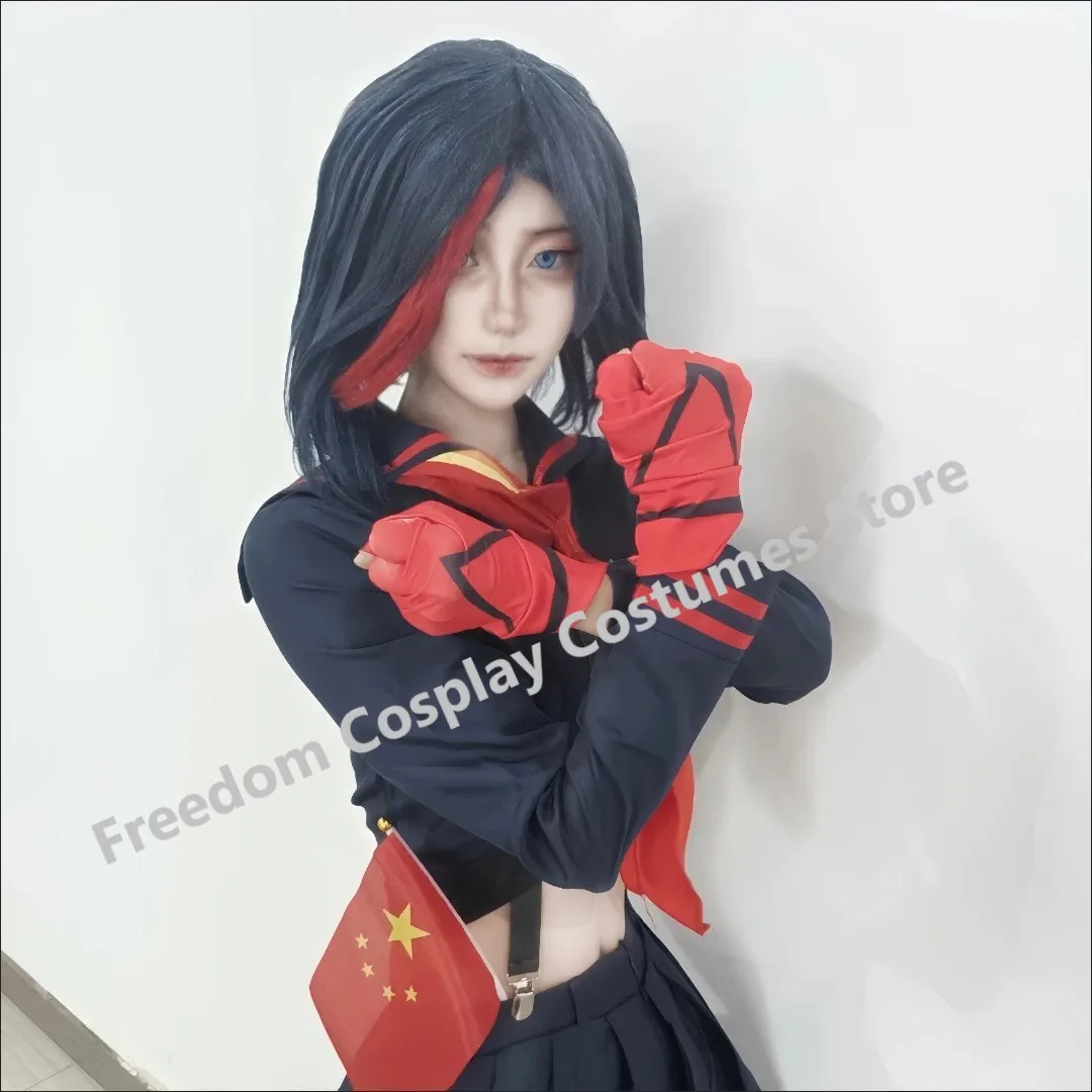 Фото Kill La Kill Matoi Ryuuko Косплей Костюм Парик Японского Аниме JK Униформа Короткая Рубашка Женщина Сексуальный Каваи Карнавальный Костюм Матроса №2