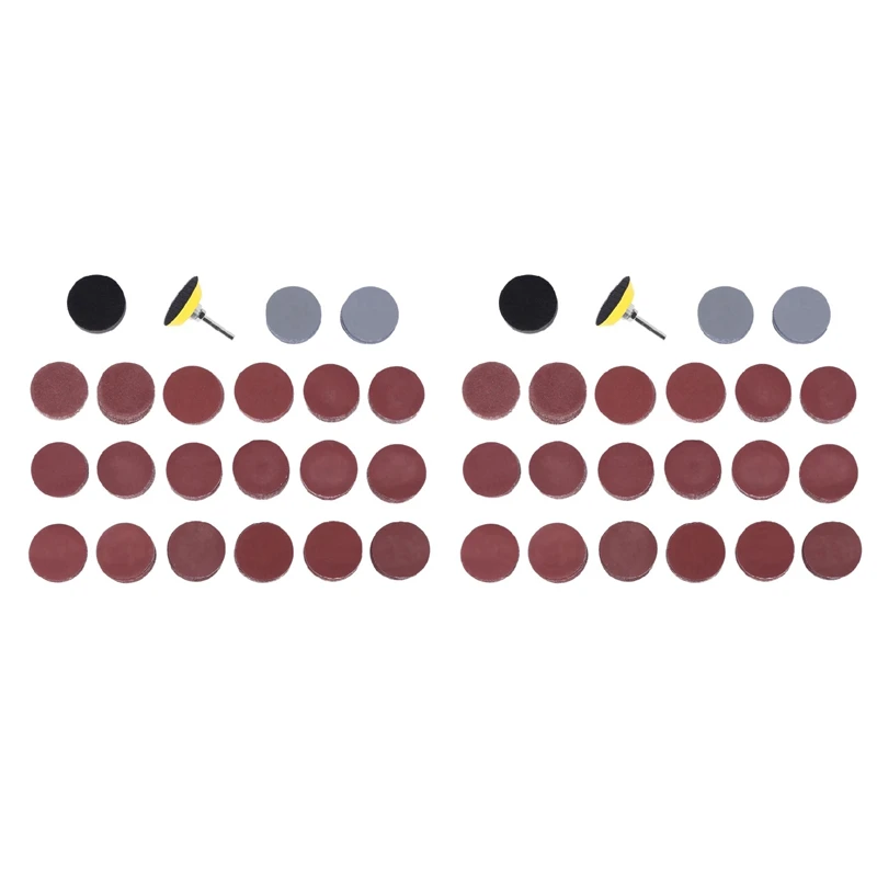 

400 шт. 50 мм 2-дюймовый шлифовальный диск, шлифовальные диски, бумага зернистости 80-3000 с абразивной полировочной пластиной 1 дюйм + хвостовик 1/4 ...
