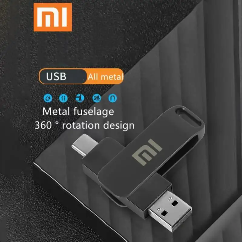

Металлическая Usb-флешка XIAOMI OTG, флеш-накопитель USB Type-c на 1 ТБ, 512, 256, 128 ГБ, OTG, высокоскоростная флешка