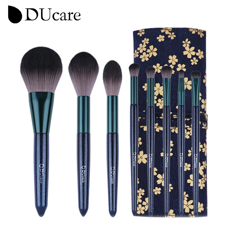

DUcare 8Pcs Makeup Brushes with Brush Bag Synthetic Hair brochas maquillaje Eyeshadow Foundation Powder Makeup Brush Set Tools