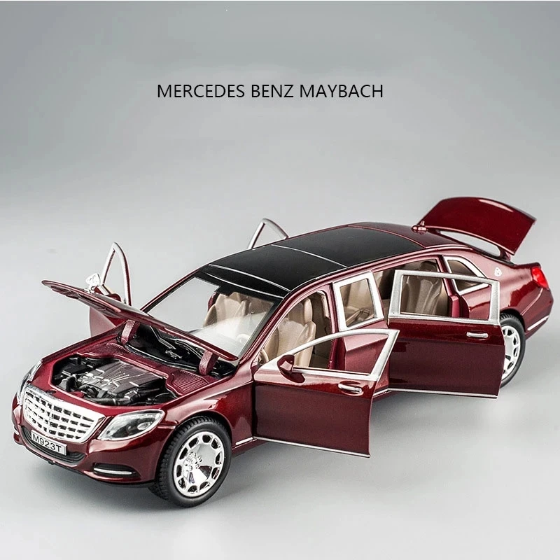 

Модель автомобиля mayбачs S600 из сплава в масштабе 1:24, детская Игрушечная машина, Литые металлические модели автомобиля, игрушки для детей, под...
