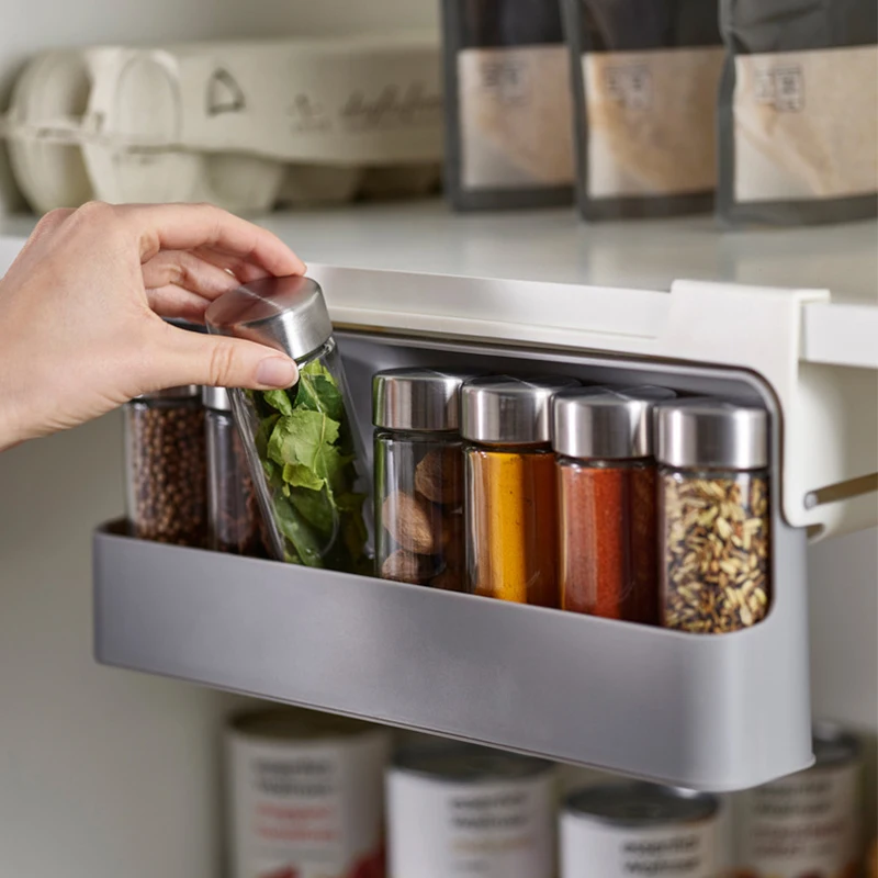 

seasoning bottle plastic kitchen organizer and storage container household hanging storage rack without punching