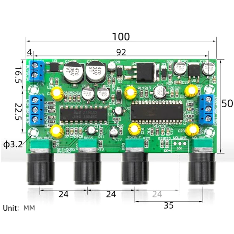 BBE2150 + UPC1892T усилитель мощности предусилитель тональная плата Hifi одиночный