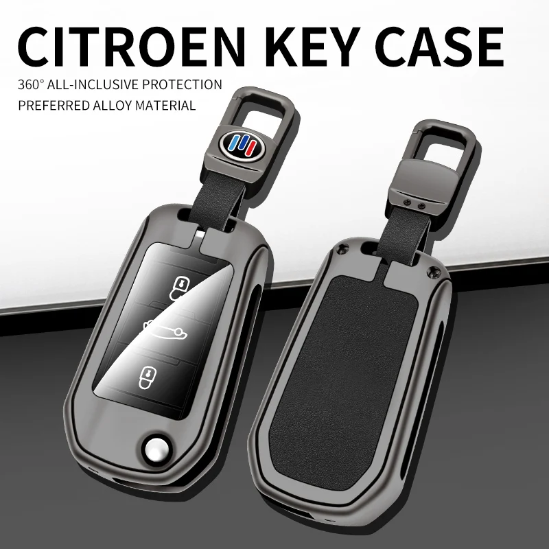 

Zinc Alloy Car Key Case Cover Protection Shell Holder for Citroen C3 C4 CACTUS C6 C8 for Peugeot 208 308 408 508 3008 4008 5008