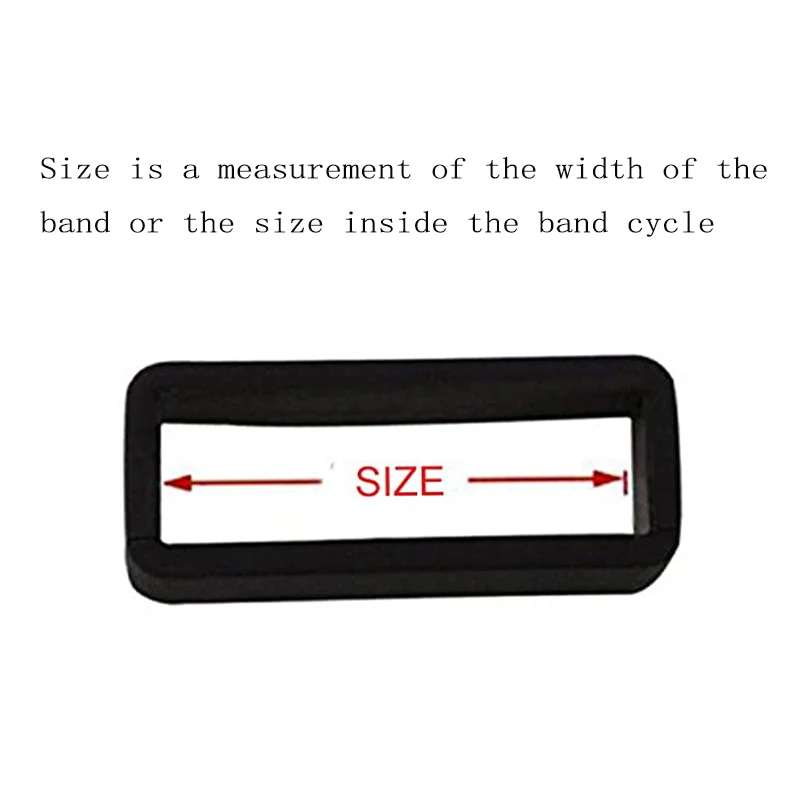 8pcs Silicone watch band Ring loop 14mm16mm18mm20mm22mm24mm26mm accessories rubber watch strap movable buckle Wristband Rings