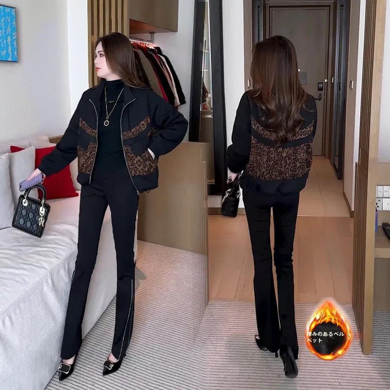 Женская одежда Толстая короткая верхняя на флисовой подкладке Весна и осень 2024