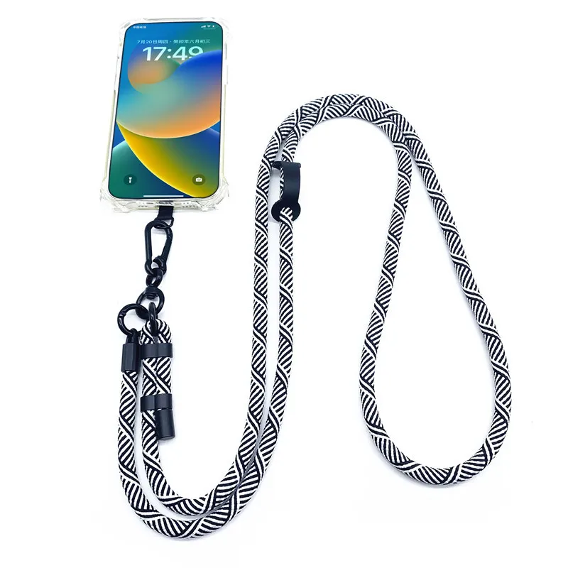 

8MM adjustable mobile phone strap to prevent loss of mobile phone accessories Outdoor crossbody neck strap detachable clip color