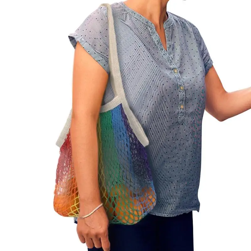 

Сетчатый мешок из хлопка | Многоразовые продуктовые сумки | Хозяйственная сумка «фрукты» с высокой эластичностью и красочным дизайном для продуктов