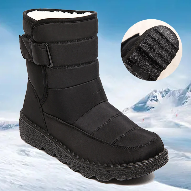 

Ботинки женские зимние Плюшевые Ботинки женские зимние теплые ботинки для женщин Мягкие повседневные зимние ботинки Botas Mujer