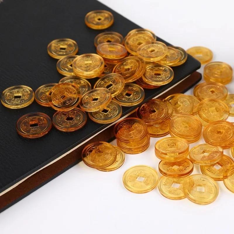 10 шт./лот фэн-шуй хрустальная монета деньги удача богатство китайская украшение