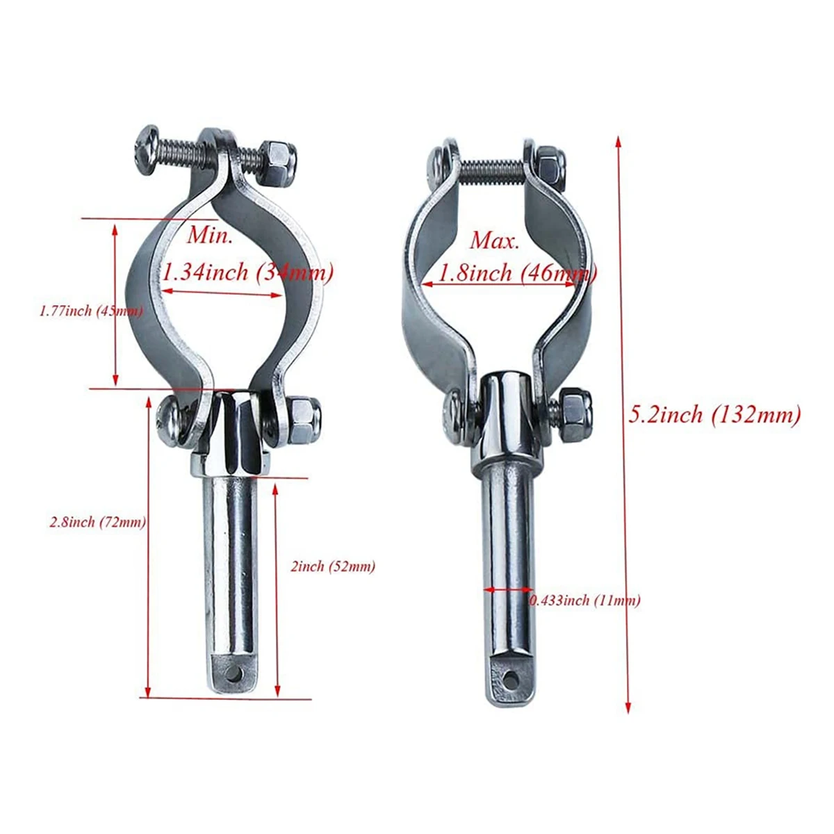 Лодочный замок из нержавеющей стали с боковым креплением морская яхта (2 шт. в