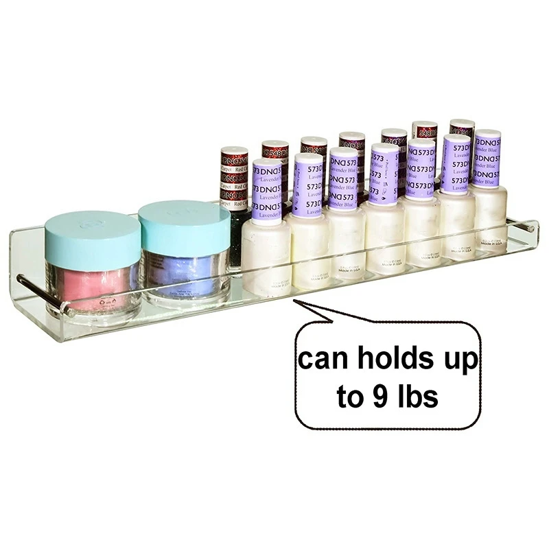 2 Pack Acrylic Floating Shelves, 15 L X3.25Inch W, Clear Bathroom Wall Shelf, Bookshelves, Invisible Display For Office