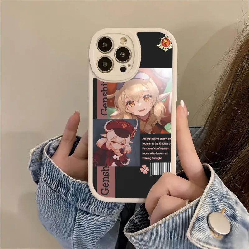 

Anime Genshin Impact Phone Case 2023 Lambskin Silicone For IPhone 14 11 12 13 Pro Max Mini X XR XS 7 8 Plus Funda Coque