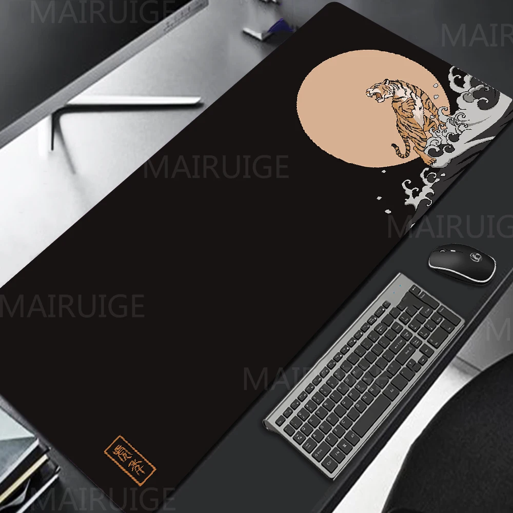 

Cute Tiger Multi-size Mouse Pad Cartoon XL Office Keyboard MouseMat Original Design Black Kawaii Anime Mousepad Gamer for Laptop