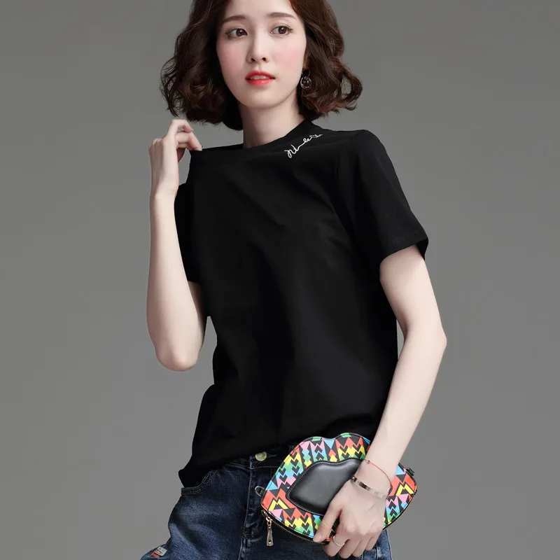 

2021 New Summer Women Tshirt Letter Printed Short Sleeve