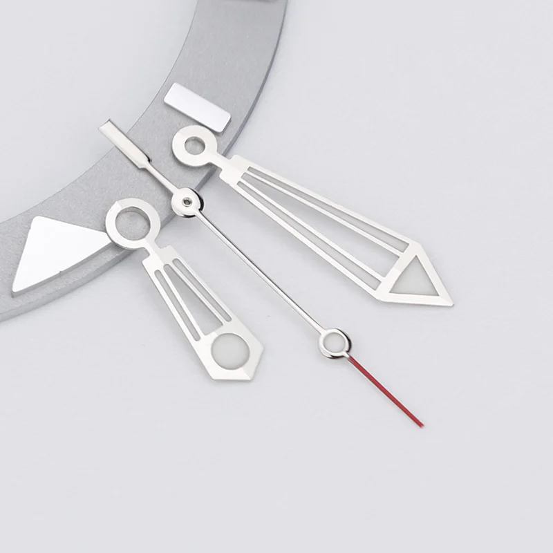 Серебряные стрелки NH35 стиль Seamaster зеленые светящиеся указатели для часов