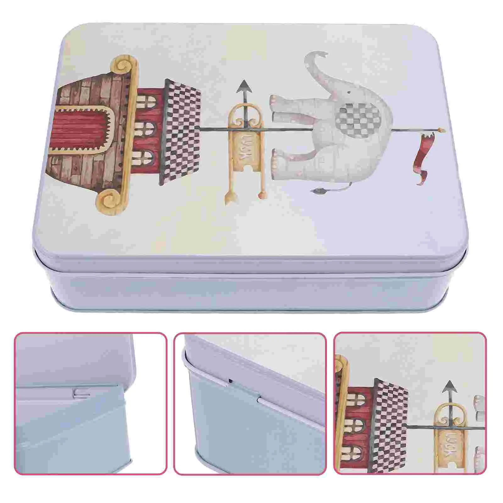 

Tinplate Candy Case Cookie Box Candy Storage Box Sundries Storage Case