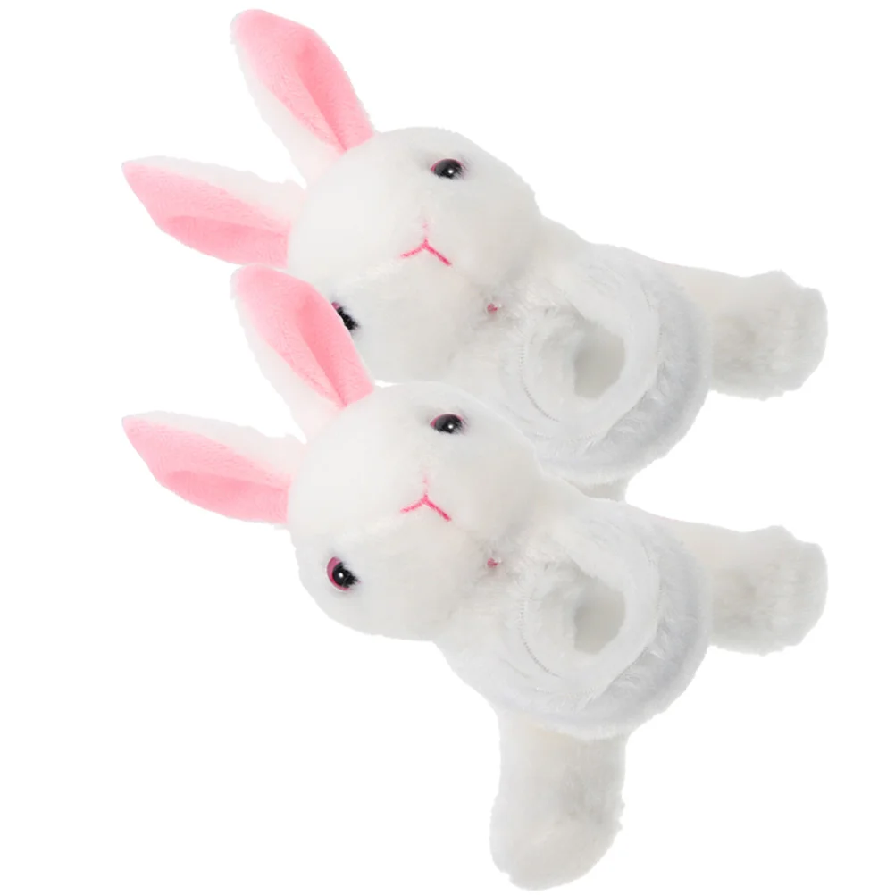 

Prize School Party Favors Slap Bracelets Kids Animal Snap Plush Patting Hand Band Rabbit Toys
