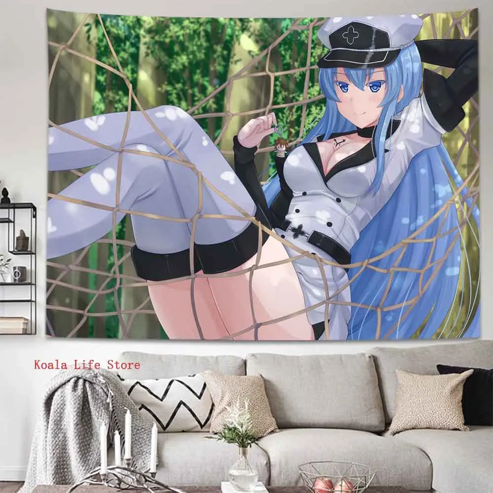 

Akame ga Kill! Tapestry Anime Sexy Girls Wall Hanging 3D Print For Living Room Bedroom Tapestries Home Decoration Wall Carpet