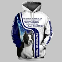 lightning staffordshire terrier 3d printed hoodies unisex pullovers funny dog hoodie casual street tracksuit
