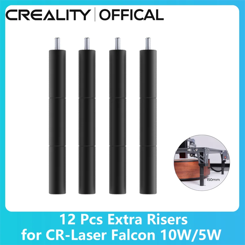 

Creality Official 12/4pcs Falcon 2 Extra Risers Heighten for CR-Laser 5/10/22W Laser Engraver Cutter Machine Height Brackets