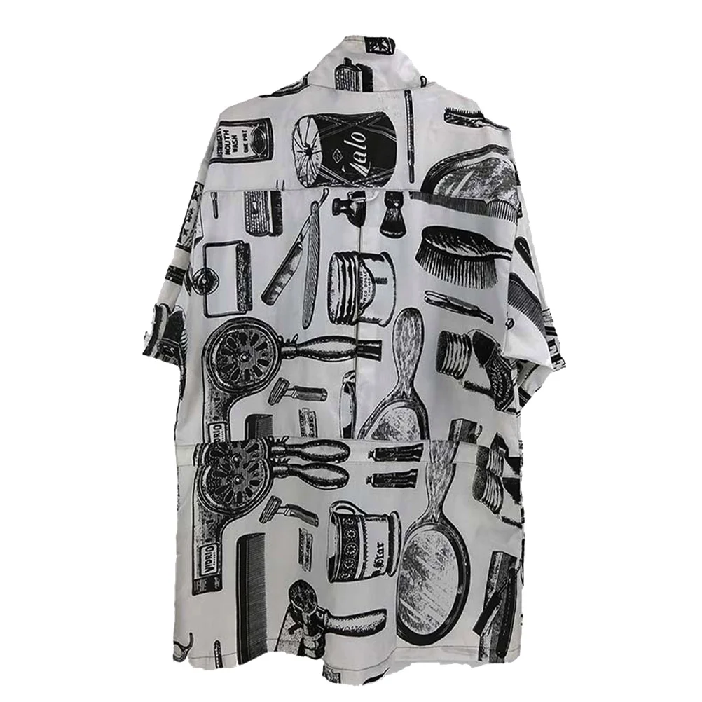 

Cape Barber Haircut Salon Hairdressing Hair Gown Stripes Print Styling Professional Adjustable Kids Apron