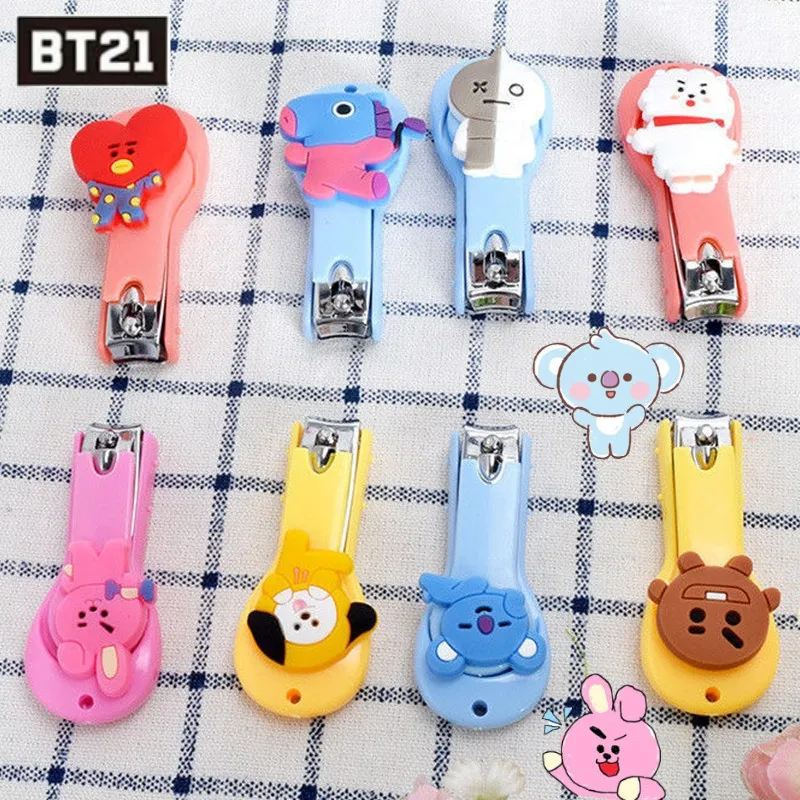 

Мультяшные ножницы Bt21 для ногтей Kawaii Baby Tata Rj Chimmy Cooky Shooky Mang Koay Van аниме ножницы инструмент для маникюра аксессуары в подарок