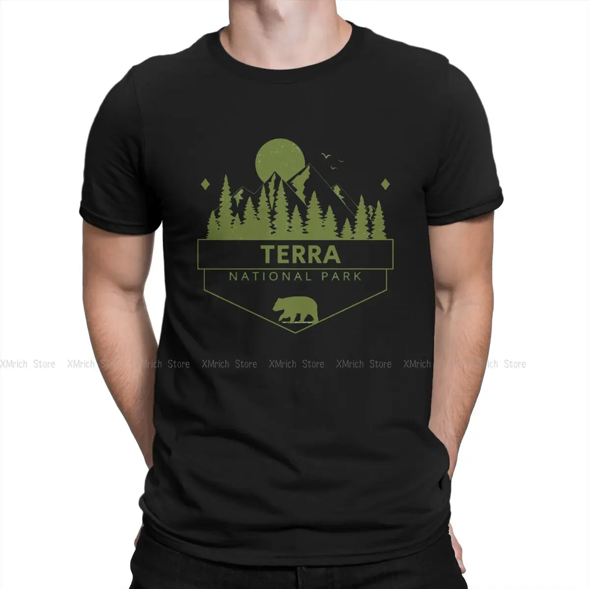 

Men T-Shirts Park Vintage Pure Cotton Tee Shirt Short Sleeve Miskatonic University Antarctic Expedition T Shirts Crewneck