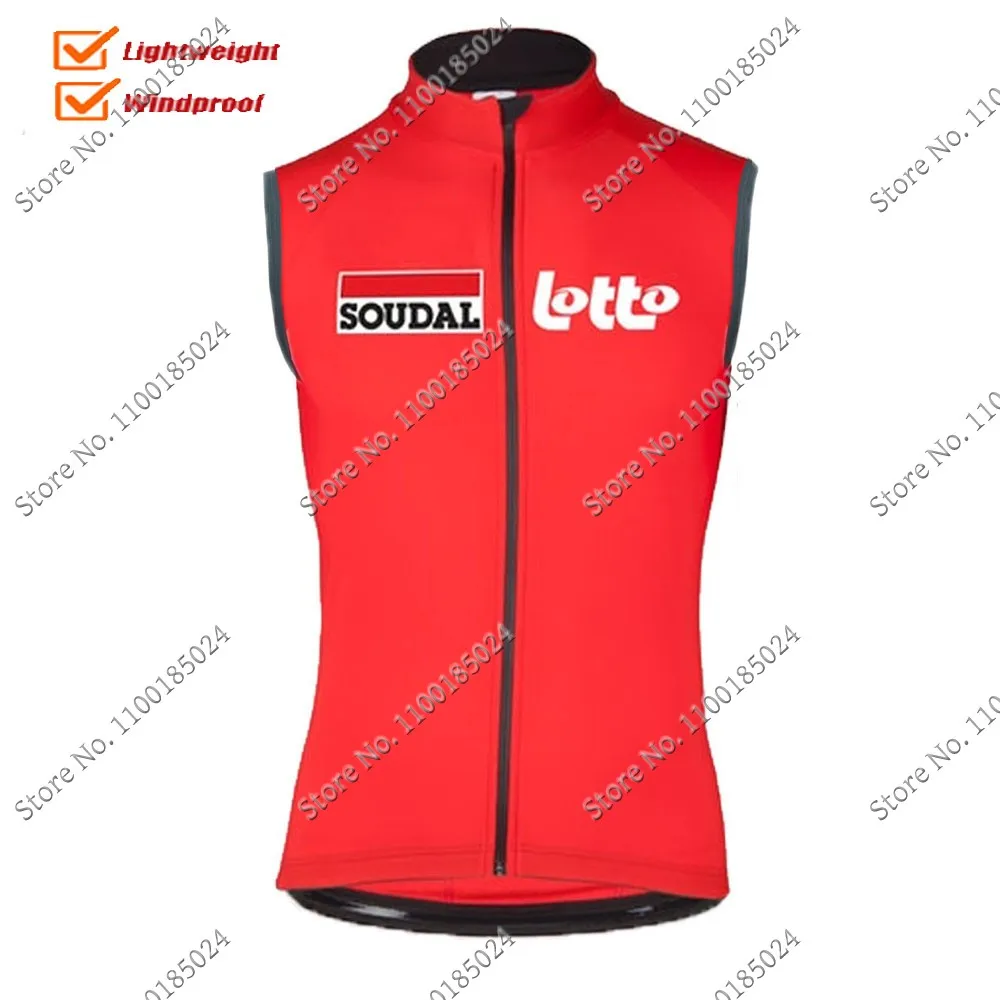 2022 красный ветрозащитный жилет Lotto Soudal Team легкий велосипедный без рукавов майка