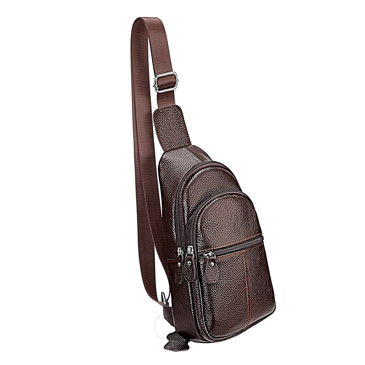 

Man Bag Retro Chest Bag For Men Men's Scratch-resistant Cowhide Chest Bag Men's Casual Diagonal Chest Bag Large Capacity Bag