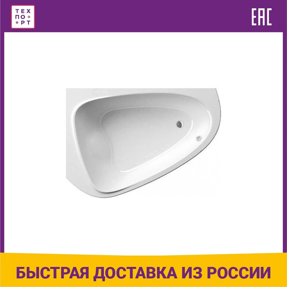 Акриловая ванна Ravak Love Story II, левая без гидромассажа, C751000000, 196x139, для ванной комнаты, ванны с гидромассажем, фитинги, улучшение дома.