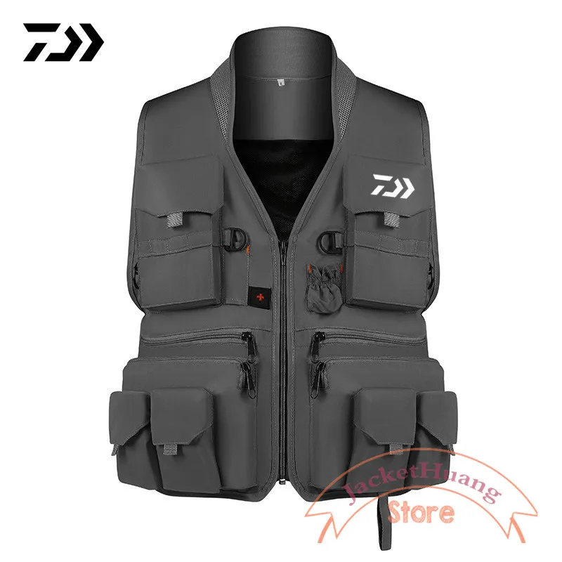 

2023 New Daiwa Fishing Vest Breathable Quick-drying Water Sports Multi-pocket Reflective Lightweight Vest Outdoor Fishing Jacket