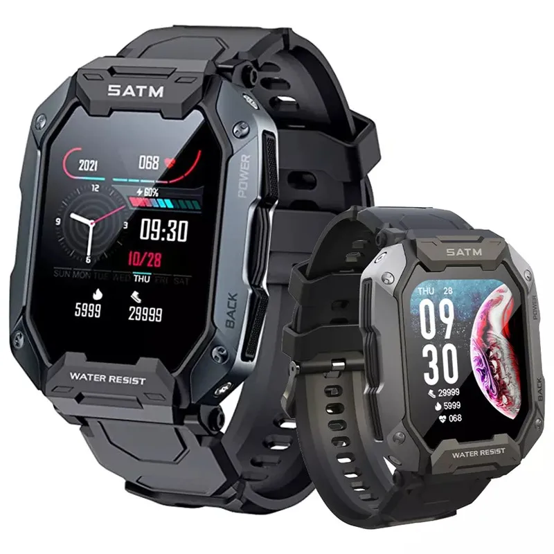 

C20 Smart Watch IP68 5ATM Waterproof Outdoor Sport Fitness Tracker 380mAh Big Battery Health Monitoring Smartwatch Free shipping