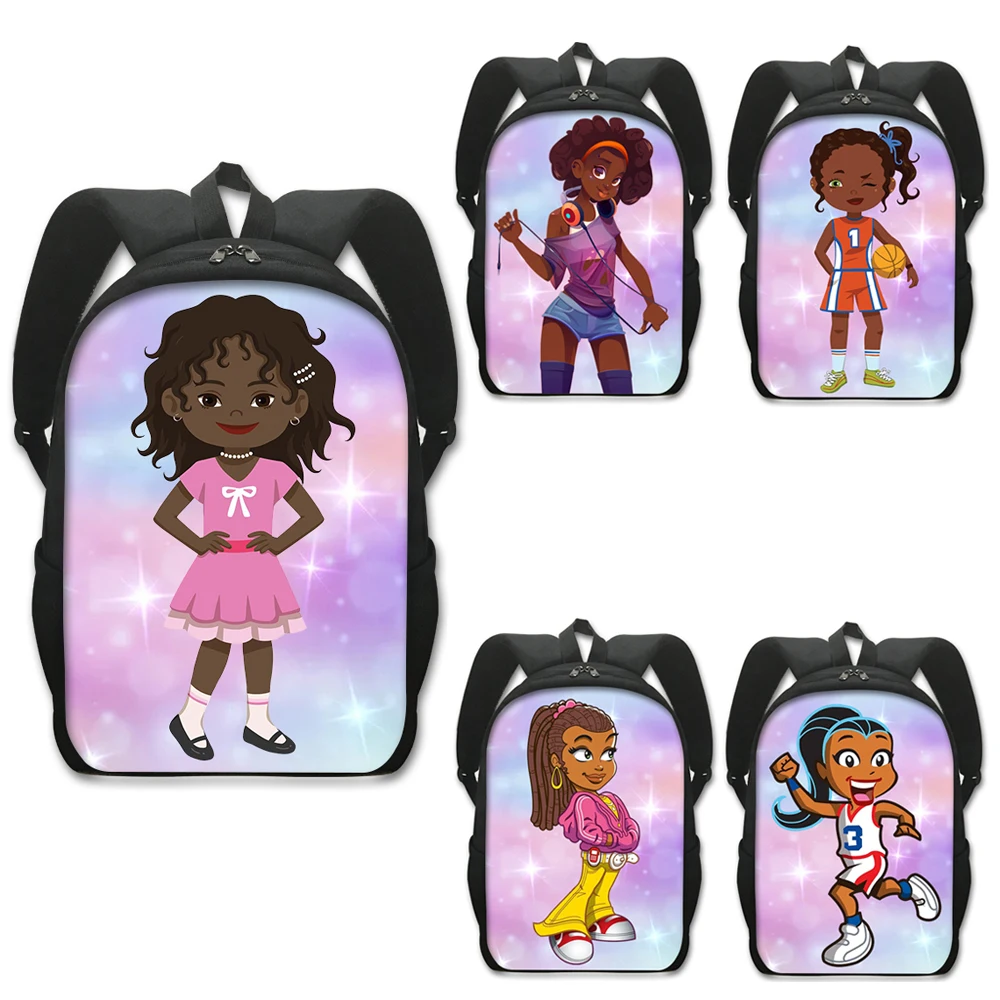 

Cute African Girl Print Backpack Teenager Children School Bags Africa Latin Women Daypack Afro Girl Rucksack Laptop Backpacks