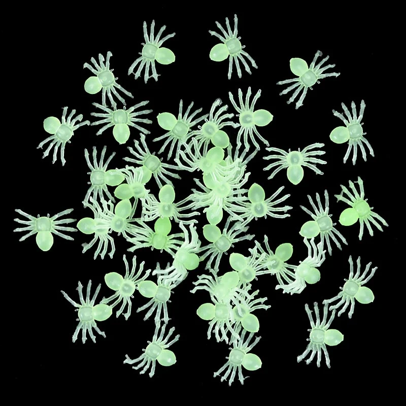 

Мини черные светящиеся пауки Хэллоуин