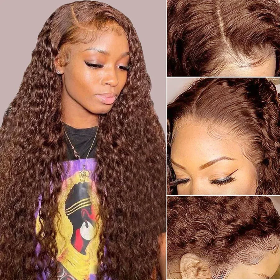 Ed Deep Wave Lace Frontal Wig 13x4 Hd Transparent Deep Wave Lace Front Human Hair Wigs For Women