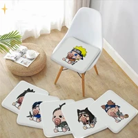 bandai anime naruto art fabric cushion non slip living room sofa decor students stool tatami office stool seat mat
