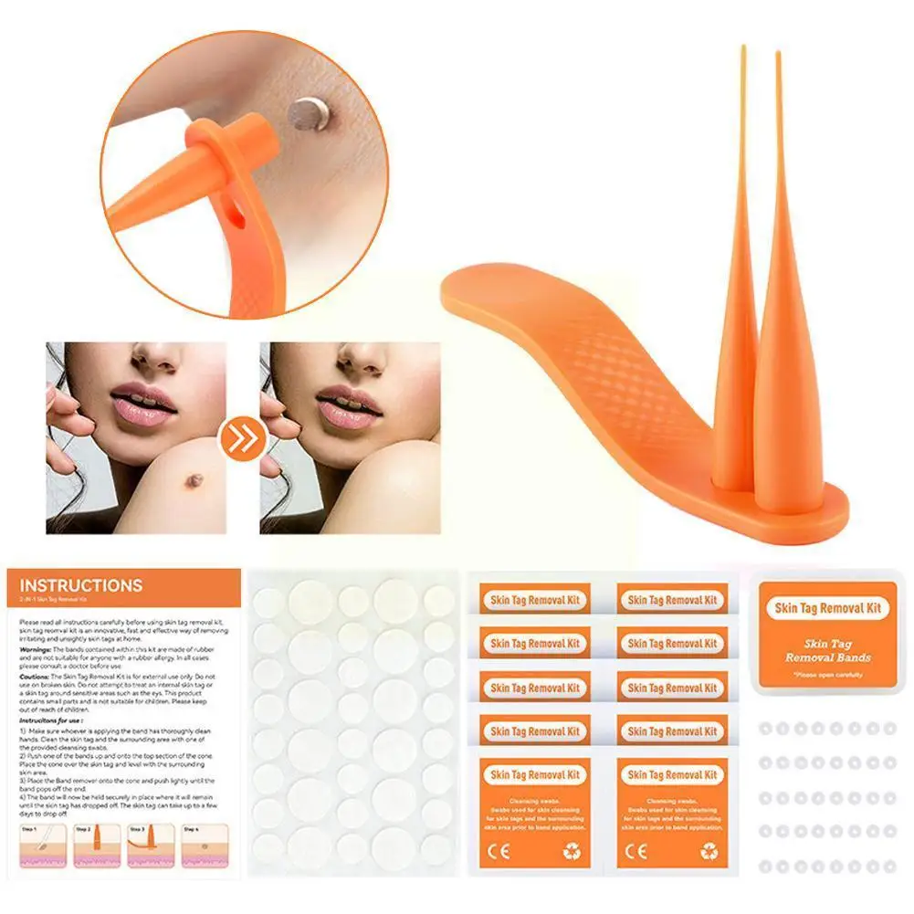 

1kit Tag Remover Kits Face Auto Band Skin Care Beauty Wart Blemish Rubber Bands Pimple With Remove Treatments Tools Acne N6n6
