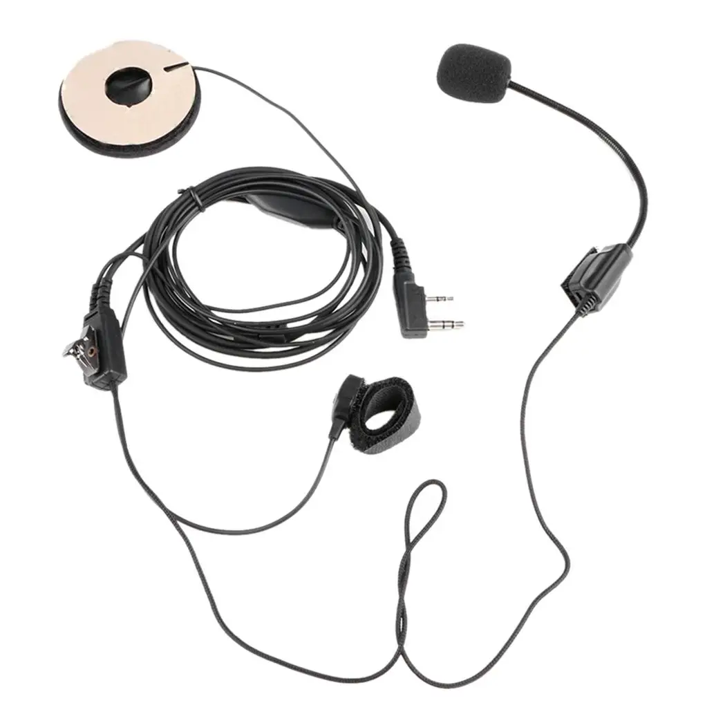 

2 Pin Helmet Motorcycle Race Headset Microphone Replacement for Kenwood Baofeng Two Way Radio Part
