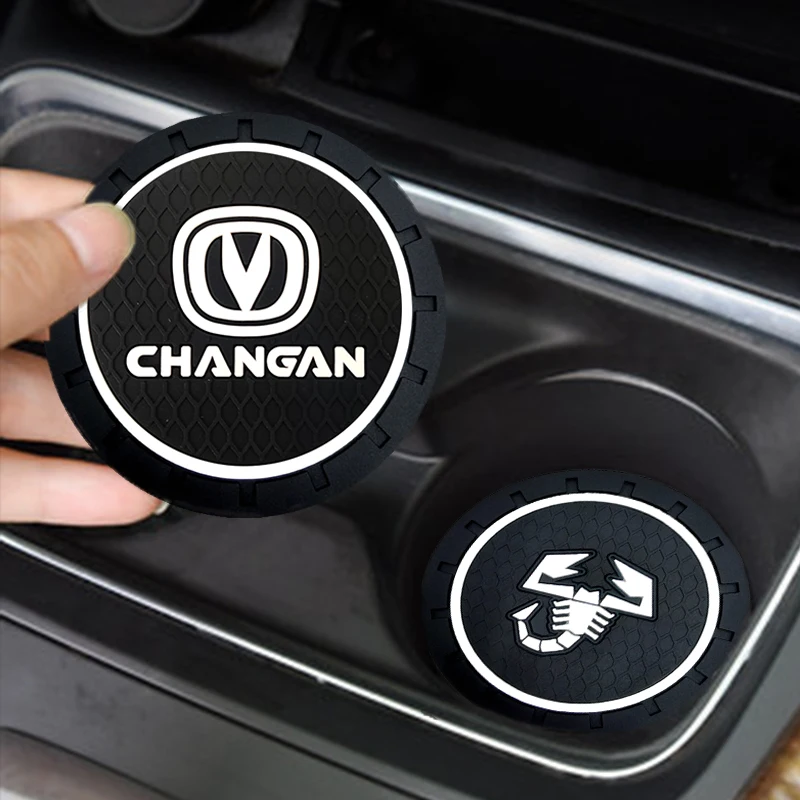 

1pc Anti-Slip Car Water Coasters for Peugeot 307 308 208 207 3008 2008 508 106 103 407 5008 2008 3008 Cupra Car Accessories