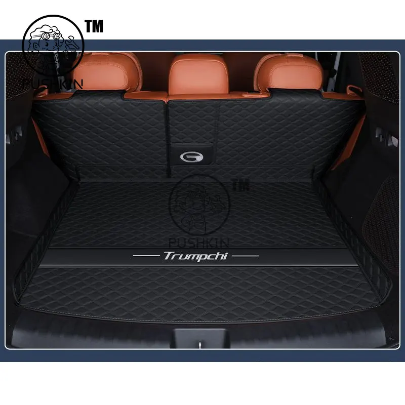 

Для GAC Trumpchi S7 2025 2026, коврики, автомобильный ковер, кожаный водонепроницаемый коврик для багажника, черные полные чехлы, аксессуары