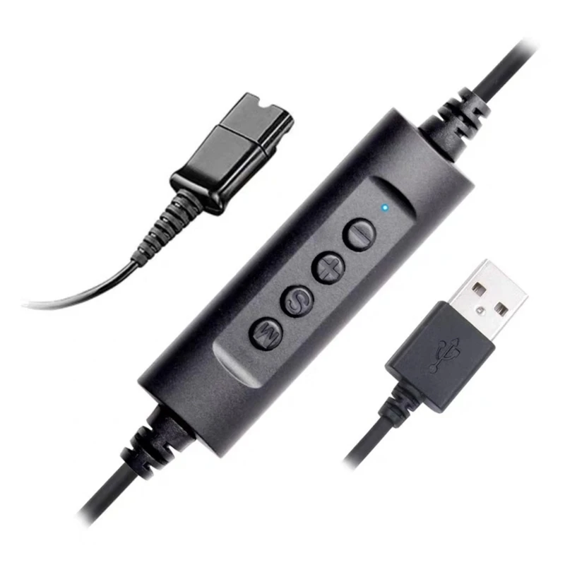 

831D Durable Headset Quick Disconnect QD Cable to USB Plugs Adapter Plug-and-Play