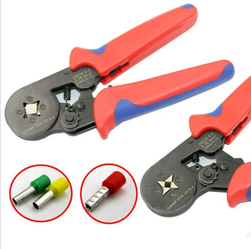 

HSC8 6-4A（0.25-6mm2)Terminal Crimping Pliers Crimping Pliers 4-sided Hand Tools